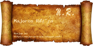 Majoros Róza névjegykártya