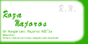 roza majoros business card